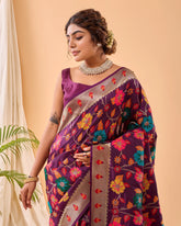 Pure Paithani Silk Jaal Design Saree